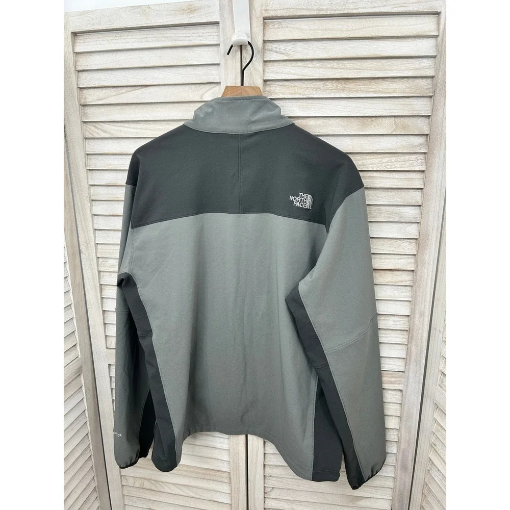 The North Face Apex Bionic Softshell Jacket Large Gray Mens Excellent Two-Tone